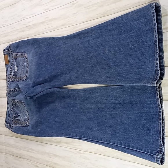 aeropostale Distressed Bootcut Blue Jeans Size 13/14 Reg - Picture 9 of 16